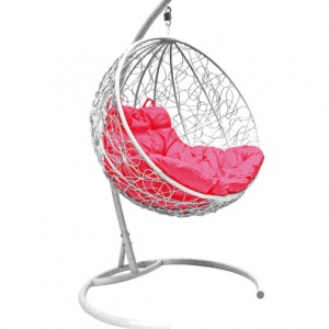 Подвесное кресло с ротангом ''Круг'' Белое